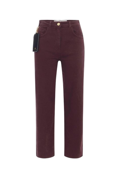 Jeans in drill di cotone ELISABETTA FRANCHI | Pantaloni | PJ04D56E2EA4